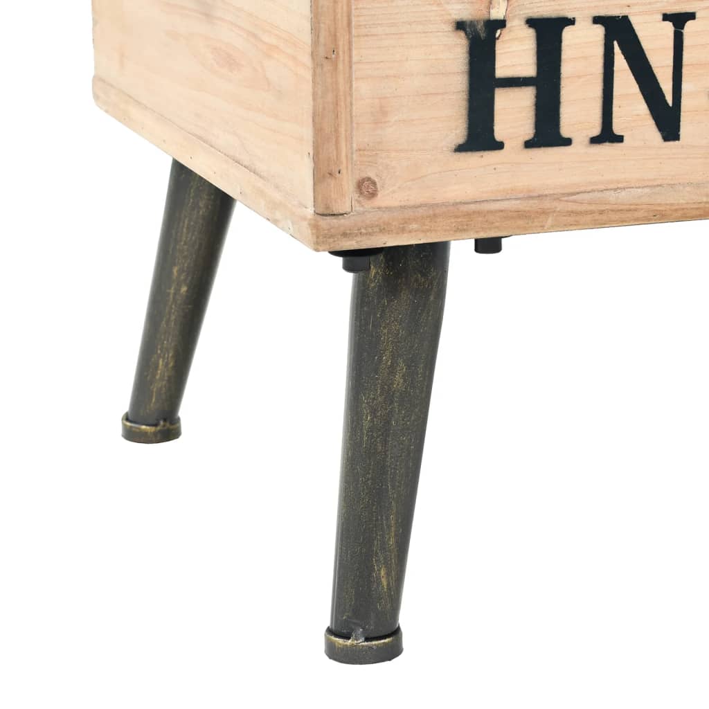 Rustic Solid Firwood Storage Bench, 110 cm - Stylish & Durable