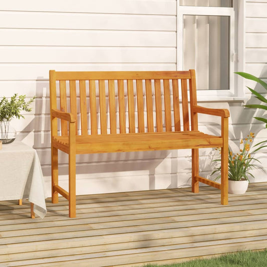 Solid Acacia Wood Garden Bench, 110 cm - Durable & Stylish Seating