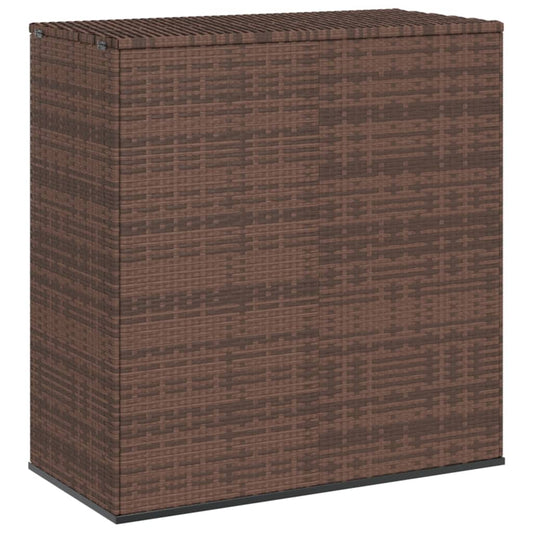 Brown PE Rattan Garden Cushion Box 100x49x103.5 cm - Stylish Storage