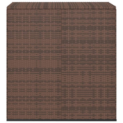 Brown PE Rattan Garden Cushion Box 100x49x103.5 cm - Stylish Storage