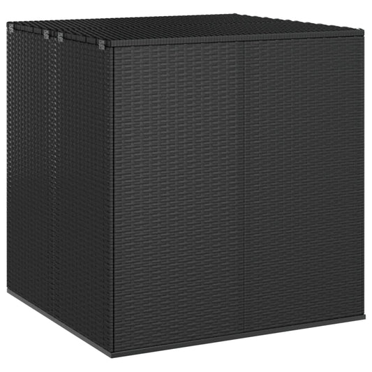 Black PE Rattan Garden Cushion Box 100x97.5x104 cm