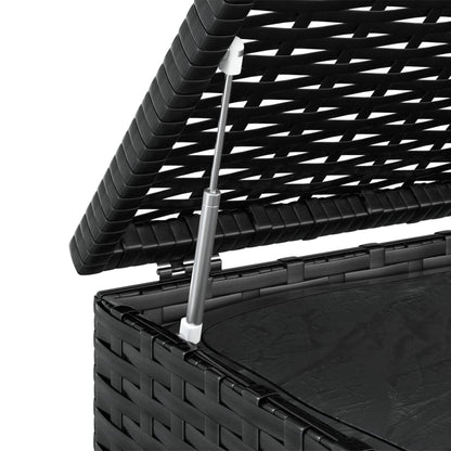 Black PE Rattan Garden Cushion Box 100x97.5x104 cm