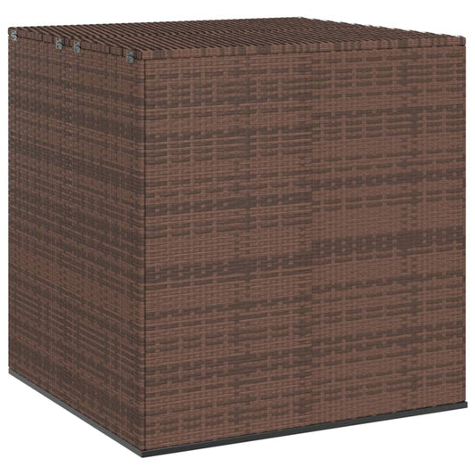 Brown PE Rattan Garden Cushion Box 100x97.5x104 cm - Stylish Storage