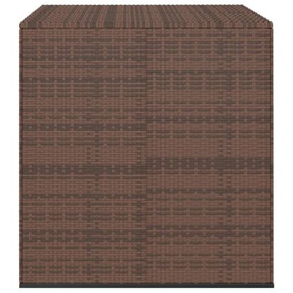 Brown PE Rattan Garden Cushion Box 100x97.5x104 cm - Stylish Storage