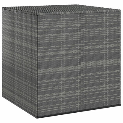 Spacious Grey PE Rattan Garden Cushion Box - 100x97.5x104 cm