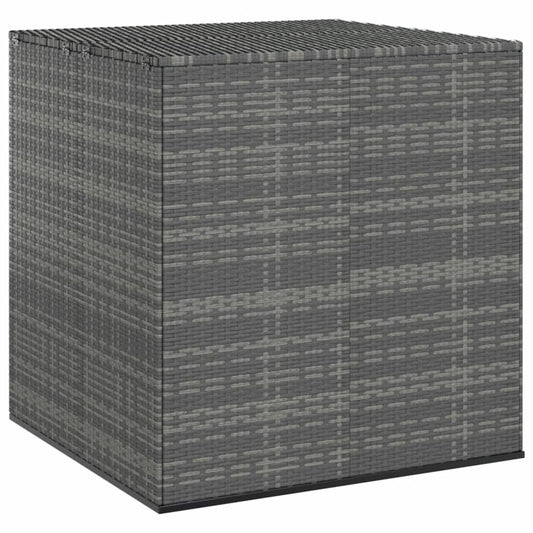 Spacious Grey PE Rattan Garden Cushion Box - 100x97.5x104 cm
