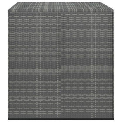 Spacious Grey PE Rattan Garden Cushion Box - 100x97.5x104 cm