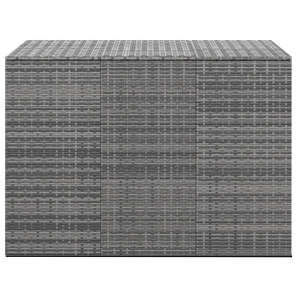 Grey PE Rattan Garden Cushion Box, 145x100x103 cm - Stylish Storage