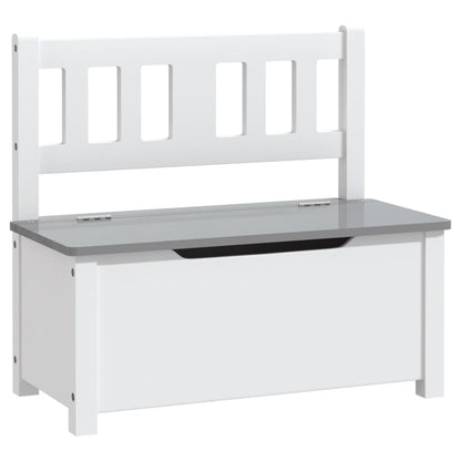 White & Grey MDF 4-Piece Kids Table & Chair Set