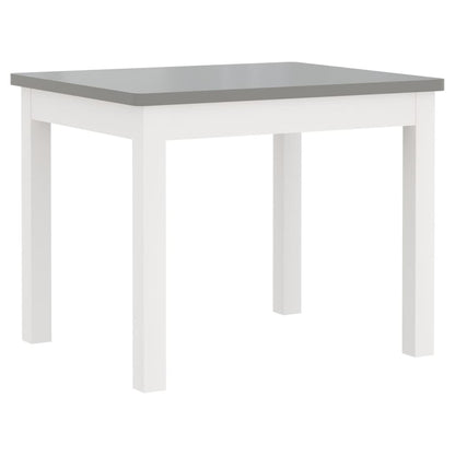 White & Grey MDF 4-Piece Kids Table & Chair Set