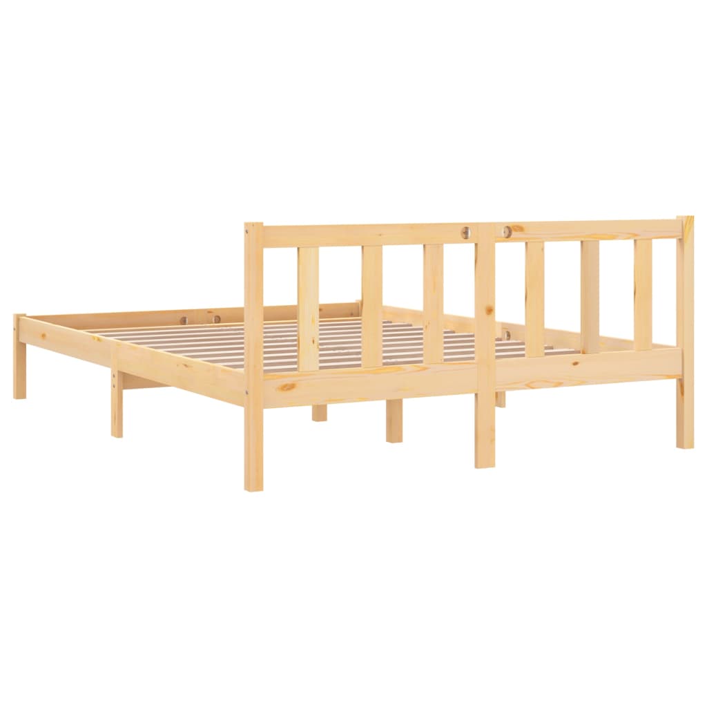 Solid Wood Bed Frame 140x190 cm - vidaXL Model 810062