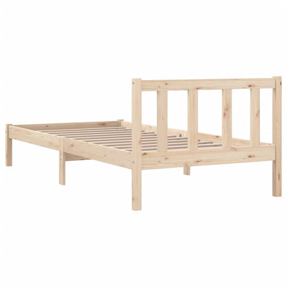 Solid Wood Bed Frame 100x200 cm - vidaXL 810072 (No Mattress)