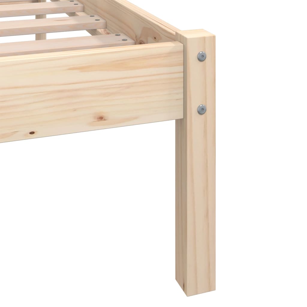 Solid Wood Bed Frame 100x200 cm - vidaXL 810072 (No Mattress)