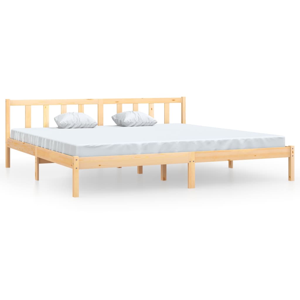 Solid Wood Super King Bed Frame — Elegant & Durable Design