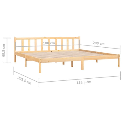 Solid Wood Super King Bed Frame — Elegant & Durable Design