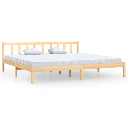 vidaXL Solid Wood Bed Frame 200x200 cm - No Mattress, Sturdy Design