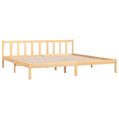 vidaXL Solid Wood Bed Frame 200x200 cm - No Mattress, Sturdy Design