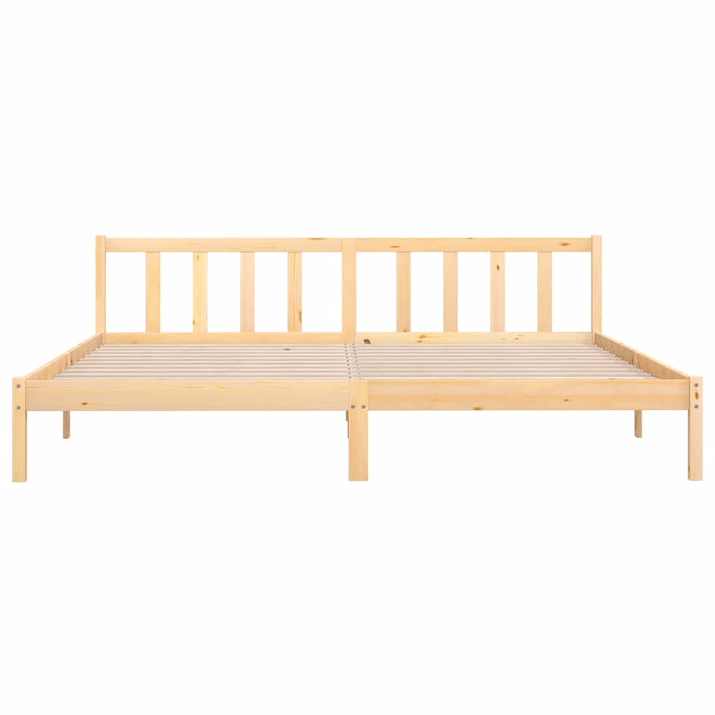 vidaXL Solid Wood Bed Frame 200x200 cm - No Mattress, Sturdy Design