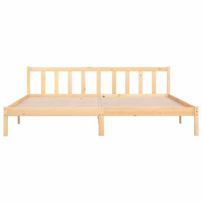 vidaXL Solid Wood Bed Frame 200x200 cm - No Mattress, Sturdy Design