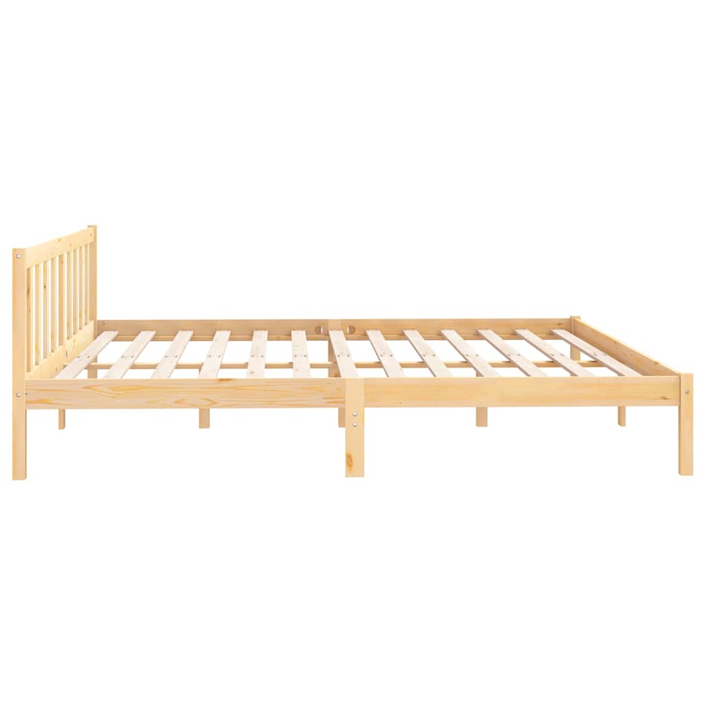 vidaXL Solid Wood Bed Frame 200x200 cm - No Mattress, Sturdy Design