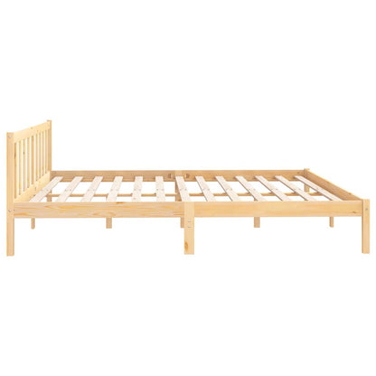 vidaXL Solid Wood Bed Frame 200x200 cm - No Mattress, Sturdy Design