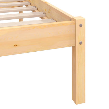vidaXL Solid Wood Bed Frame 200x200 cm - No Mattress, Sturdy Design