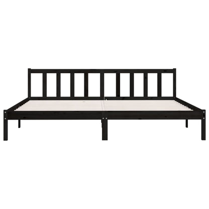 Black Solid Wood Bed Frame 200x200 cm - vidaXL 810106