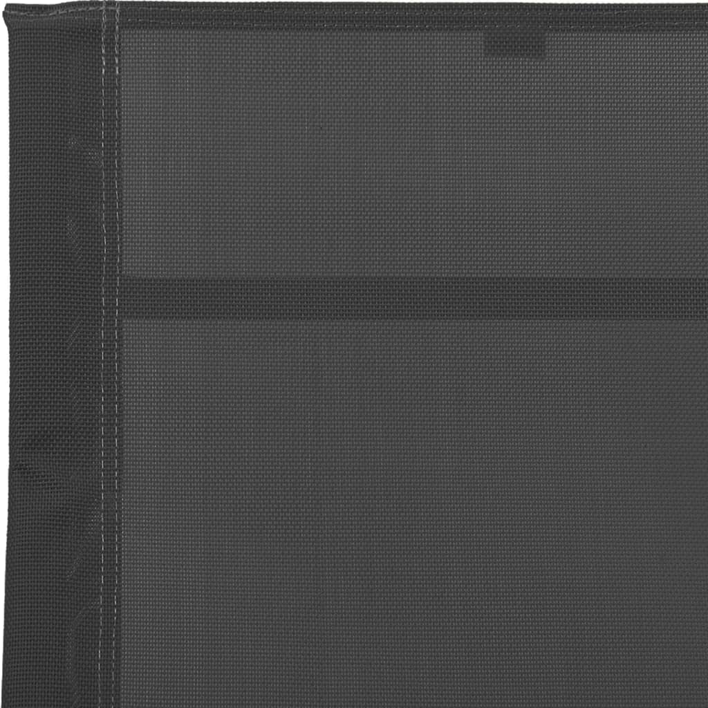 Black Steel & Textilene Sun Lounger - Modern Outdoor Comfort