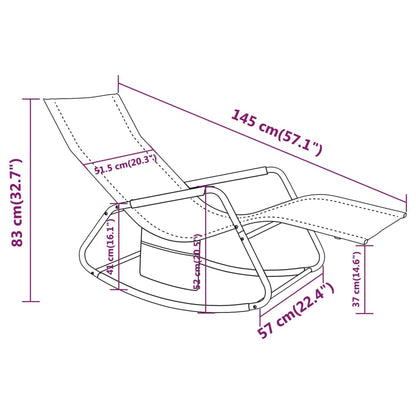 Black Steel & Textilene Sun Lounger - Modern Outdoor Comfort