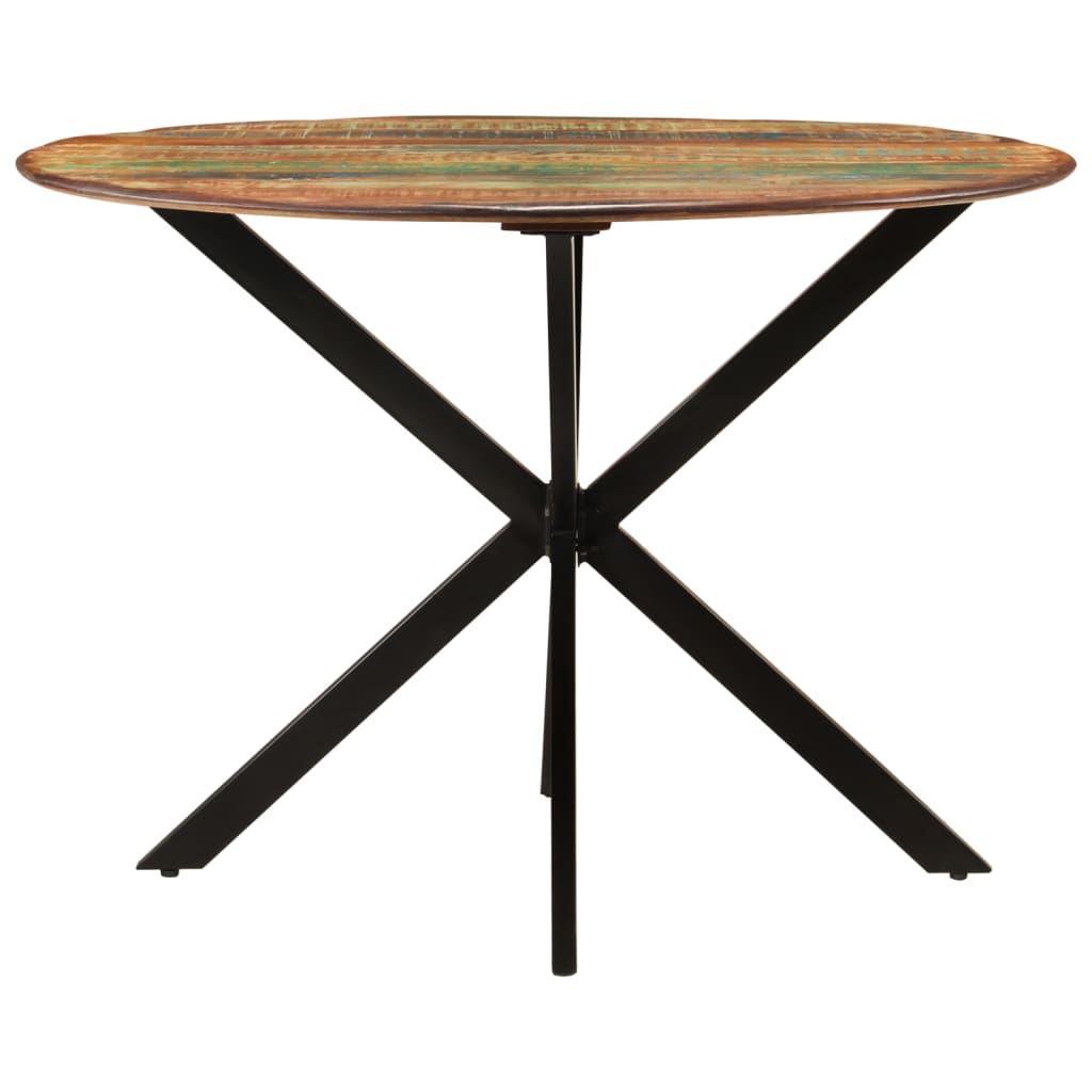 Reclaimed Wood & Steel Dining Table - Ø110x78 cm | Rustic Elegance