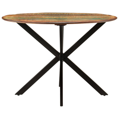 Reclaimed Wood & Steel Dining Table - Ø110x78 cm | Rustic Elegance