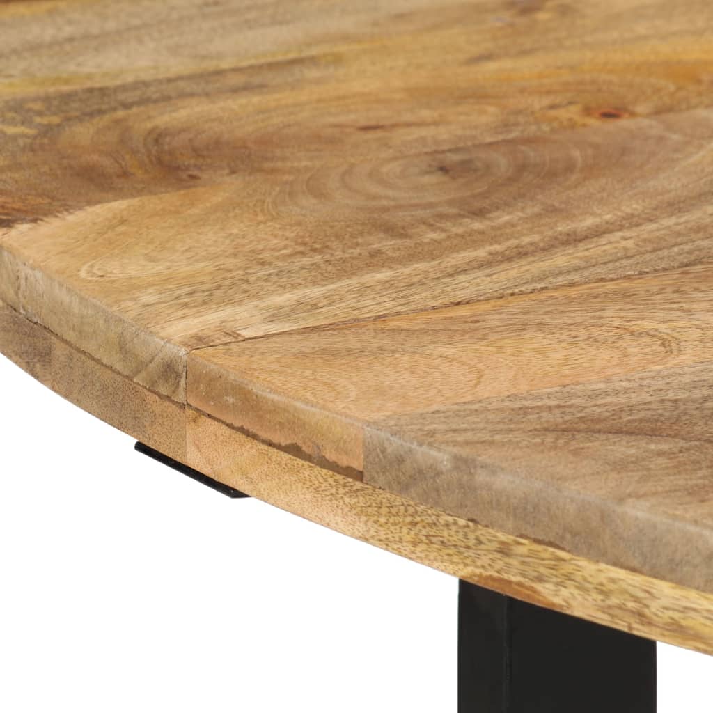 Solid Mango Wood Dining Table 110x75 cm - Natural Finish