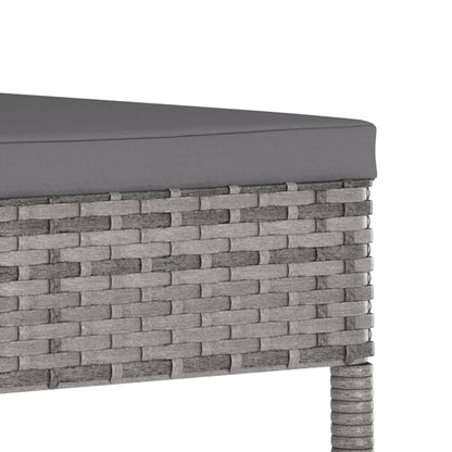 Elegant Poly Rattan Garden Dining Chairs, 2-Piece Set in Grey