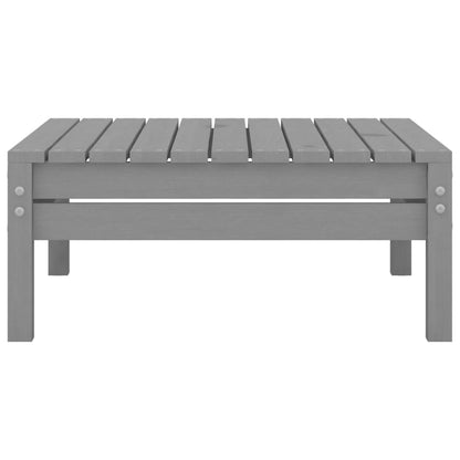 4 Piece Garden Lounge Set Grey Solid Pinewood