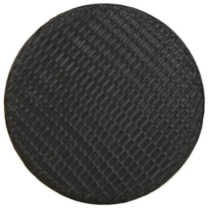 Tea Table Black 45 cm Poly Rattan