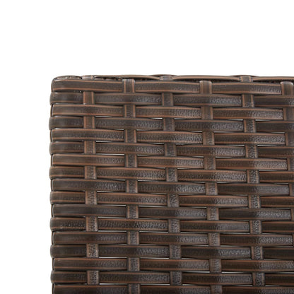 Cozy Brown Poly Rattan Garden Bench with Cushions, 176 cm