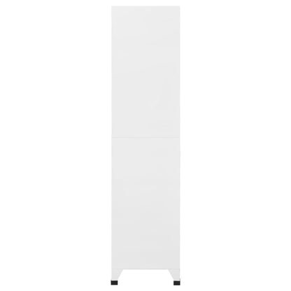 Locker Cabinet White 90x45x180 cm Steel