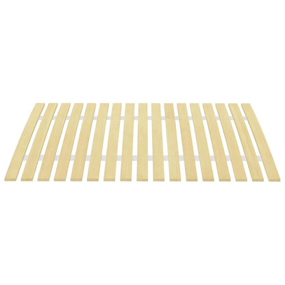 Wooden Slatted Bed Base 80x200cm - 17 Durable Slats for Support