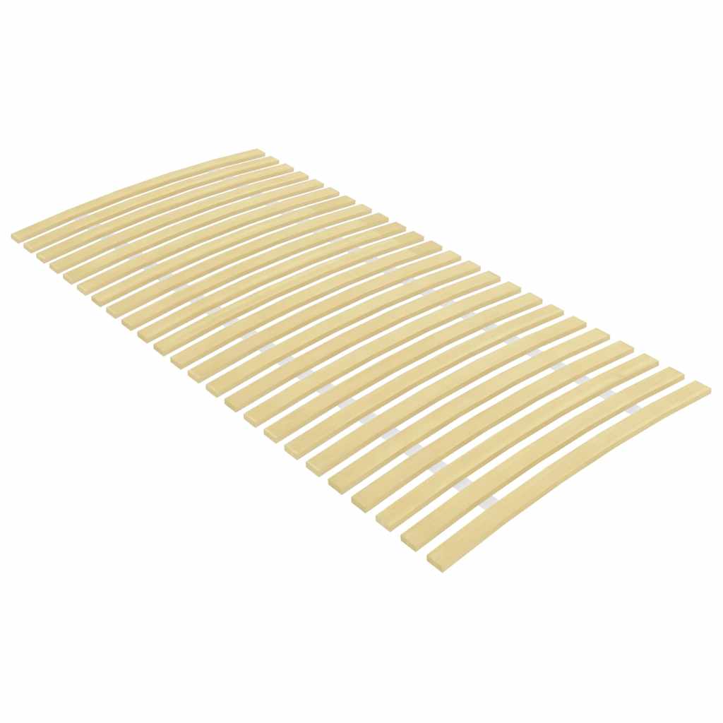 Durable Wood Slatted Bed Base, 24 Slats - 100x200 cm, Natural Finish