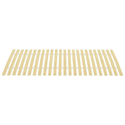 Durable Wood Slatted Bed Base, 24 Slats - 100x200 cm, Natural Finish