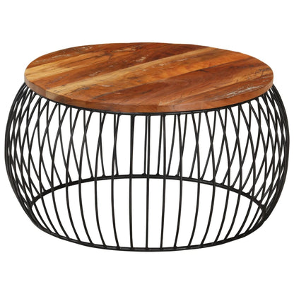 Coffee Table Ø68 cm Solid Reclaimed Wood