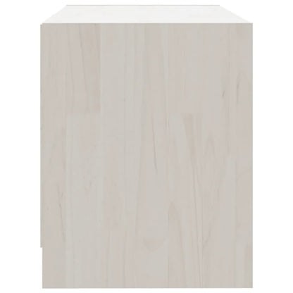 TV Cabinet White 80x31x39 cm Solid Pinewood