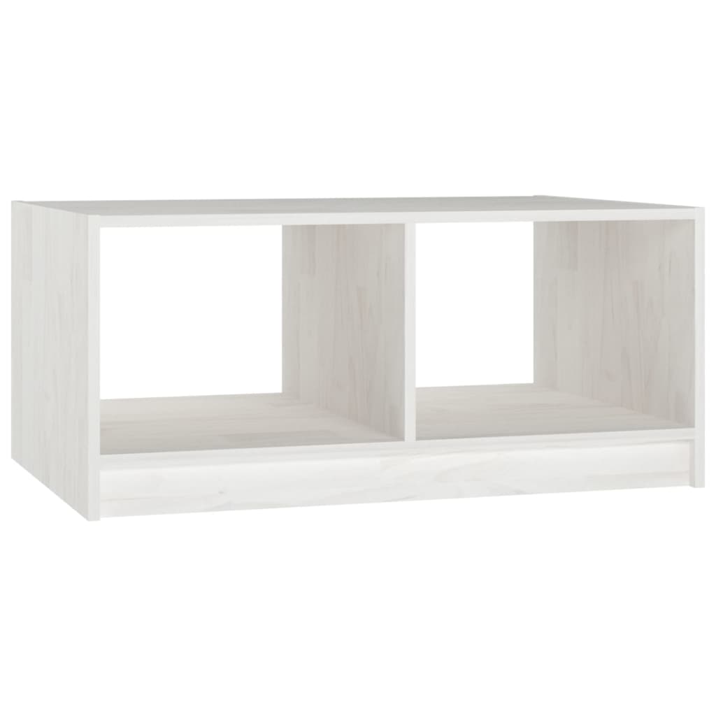 Coffee Table White 75x50x33.5 cm Solid Pinewood