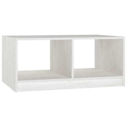 Coffee Table White 75x50x33.5 cm Solid Pinewood