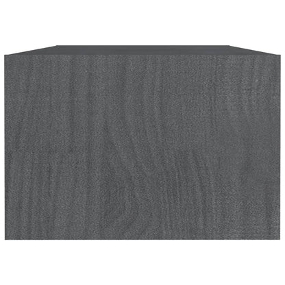 Coffee Table Grey 110x50x34 cm Solid Pinewood
