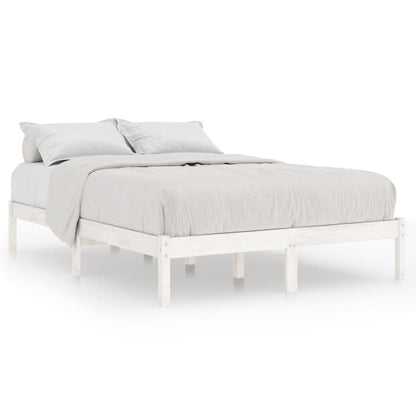 White Solid Wood Bed Frame 200x200 cm - vidaXL 810038
