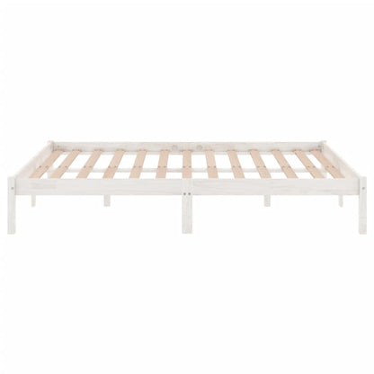 White Solid Wood Bed Frame 200x200 cm - vidaXL 810038
