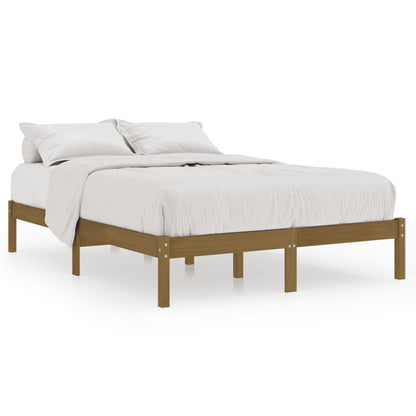 Honey Brown Solid Wood Bed Frame 200x200 cm | vidaXL 810040