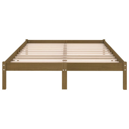 Honey Brown Solid Wood Bed Frame 200x200 cm | vidaXL 810040