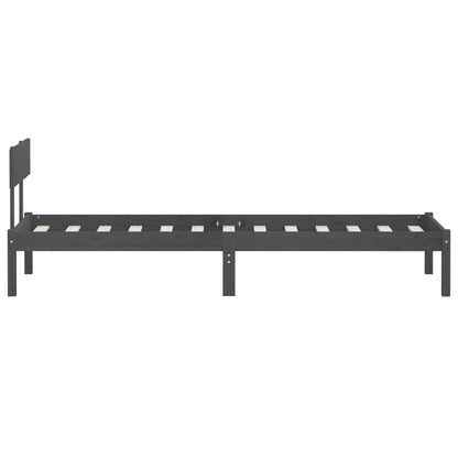 Solid Pine Grey Bed Frame - Single Size, No Mattress Included